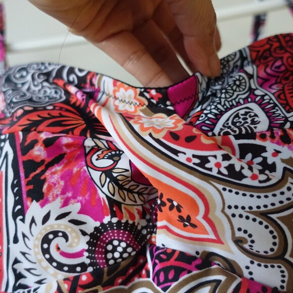 Christina tankini twist-front tummy ruched paisley print swimwear swim 6 XS - Picture 7 of 15